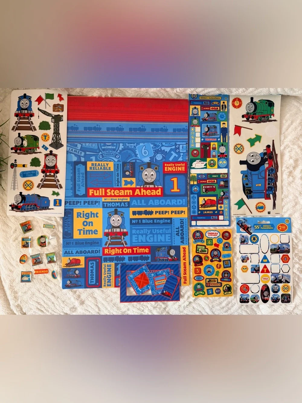 Vintage 2005 Sandylion Thomas & Friends 12x12 Scrapbook Album & Supplies